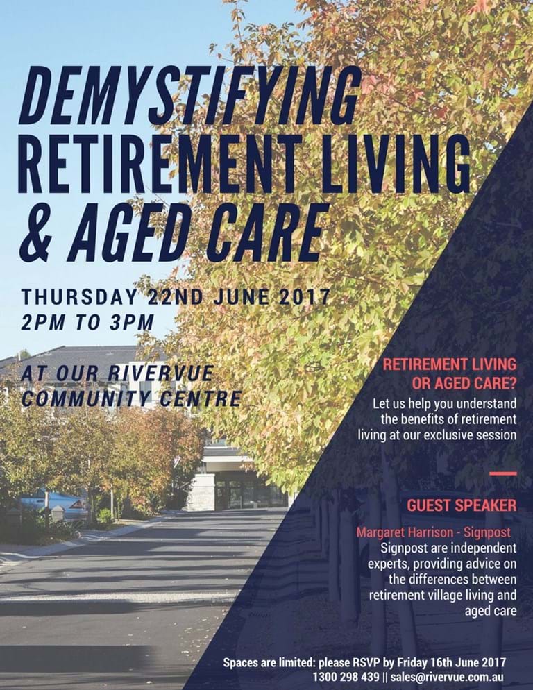 Retirement Living Seminar | Rivervue