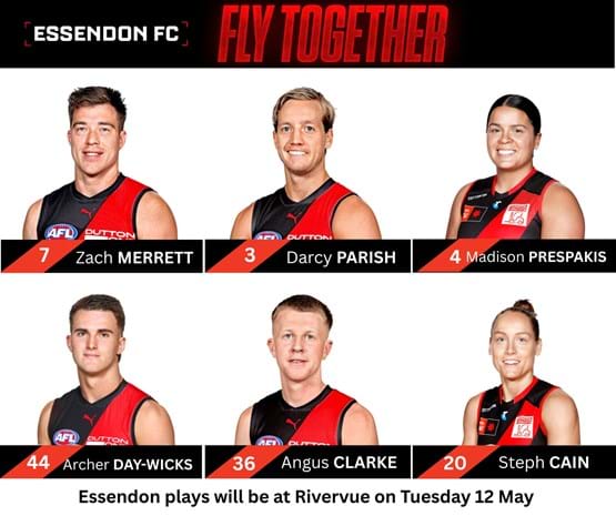 Essendon Football Players come to Rivervue Retirement Village